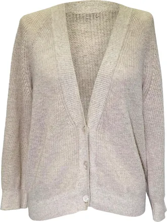 Max Mara Leisure Cardigan in Beige Wool