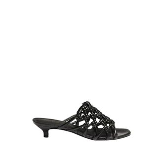 Liviana Conti Heeled Mules, female, Black, Size: 11 US Rebecca Woven Mules