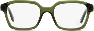 Moncler translucent rectangle-frame glasses - unisex - Acetate - One Size - Green