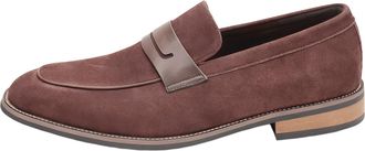 Generic Mens Loafers Leather Casual Slip on Shoes Soft Penny Loafers for Men Lightweight Driving Boat Shoes,Dark Brown,10.5 UK