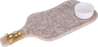 Tiramisu Embellished Chips & Dip Board in Grey at Nordstrom Rack