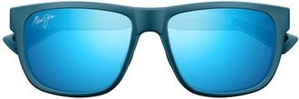 Maui Jim Puakea 57mm PolarizedPlus2 Square Sunglasses in Blue/Blue Hawaii at Nordstrom