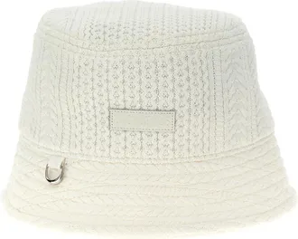Jacquemus White Le Bob Textured Bucket Hat