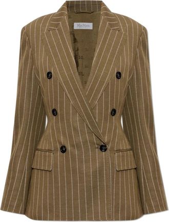 Max Mara Balta Blazer - Dames - Blazers - Groen - M - Wol - Jassen