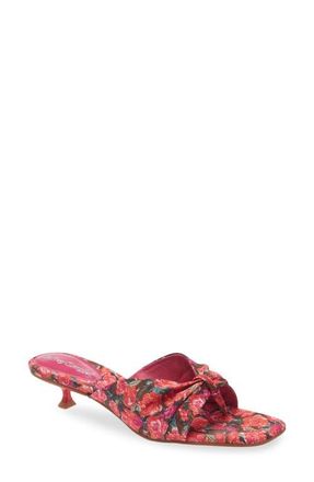 Jeffrey Campbell Lover Girl Kitten Heel Flip Flop in Red Floral at Nordstrom, Size 5.5