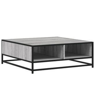 vidaXL Vidaxl Tavolino Grigio Sonoma 80x80x30 Cm In Truciolato E Metallo