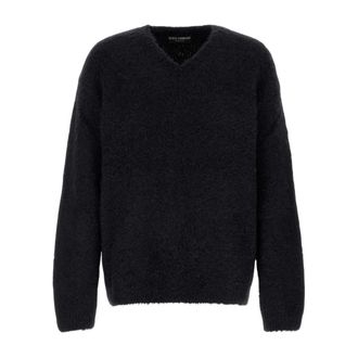 Dolce & Gabbana Truien & Vesten, Heren, Zwart, M, Wol, Alpaca blend trui