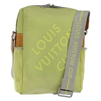 Louis Vuitton Cup Weathery Damier Geant Canvas Yellow Canvas Handbag (Pre-Owned)