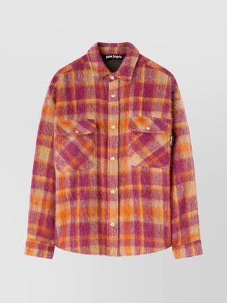 Palm Angels checked wool overshirt