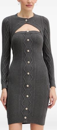 Guess Co Abito corto con bottoni - Grigio