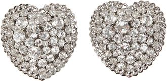 Alessandra Rich Oorclips Hartvorm - Dames - Oorbellen - Grijs - ONE Size - Accessoires