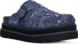 Azalea Wang Billie Platform Mule in Denim at Nordstrom, Size 6.5