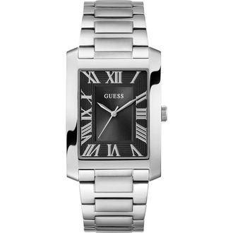 Guess Clyde Silvertone Bracelet Tank Watch, 34mm at Nordstrom