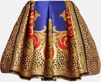 Versace Minigonna in raso con stampa