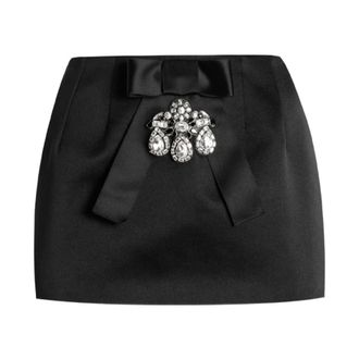 Dolce & Gabbana Short Skirts, female, Black, Size: S Duchesse Skirt