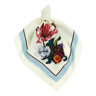 Maison Margiela Four Stitches Sjaal - Dames - Zijden sjaals - Wit - ONE Size - Accessoires