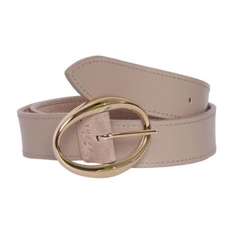 Orciani Belts, female, Beige, Size: 85 CM Soft Double Leather Belt