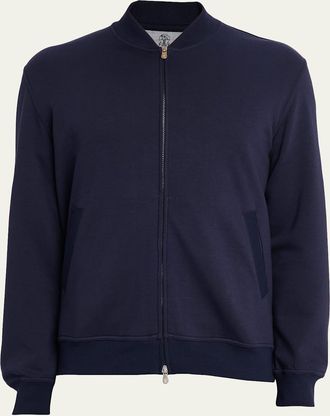 Brunello Cucinelli Mens Cotton Full-Zip Cardigan Sweatshirt