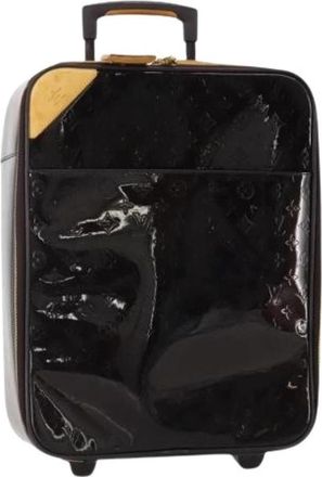Louis Vuitton Pre-owned Patent Leather Suitcase - Dames - Vintage Weekendtas - Zwart - ONE Size - Leer - Vintage