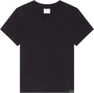 Courr&egrave;ges T-shirt - Dames - T-shirts - Zwart - S - Katoen - Tops