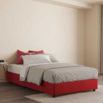 Dmora Dmora - Talamo Italia - Letto Piazza E Mezza Ariba, Letto Contenitore Con Rivestimento In Tessuto, 100% Made In Italy, Apertura Laterale, Adatto Per M