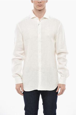 Corneliani ID Linen Shirt with French Collar size 42