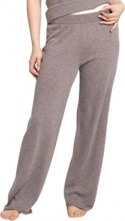 Kinross Cashmere Womens Classic Straight-Leg Pant In Seal