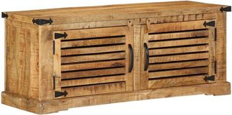 vidaXL Shoe Cabinet Brown 110 x 38 x 45 cm Solid Mango wood Vidaxl