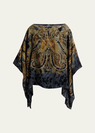 Etro Paisley Poncho Top