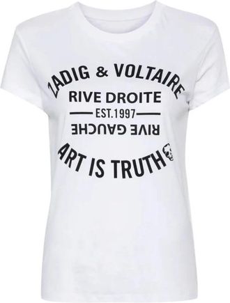 Zadig&Voltaire Stijlvol T-shirt - Dames - T-shirts - Wit - XS - Katoen - Tops