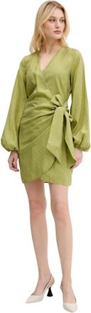 Never Fully Dressed Mini abito a portafoglio con decorazioni - - Dresses - Donna - Verde - S