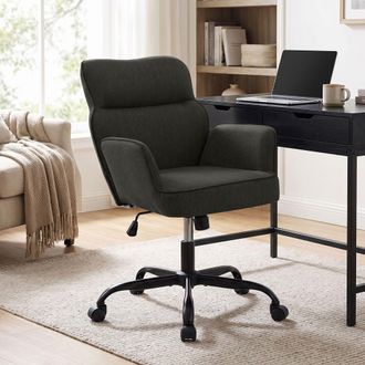 Clp Silla De Oficina Amado Tapizada Gris Oscuro