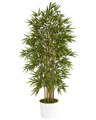 Nearly Natural 64In Bamboo Artificial Tree In Tin Planter
