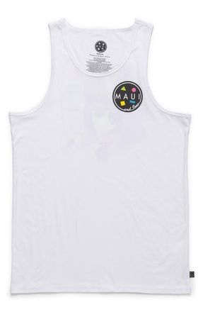 Maui and Sons Arnold Sharkley Graphic Tank in White at Nordstrom, Size Xx-Large