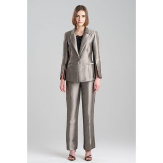 Natori Metallic Jacquard Blazer in Dark Copper at Nordstrom, Size 12