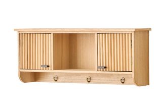 Nordlys Perchero de pared en madera con 2 puertas