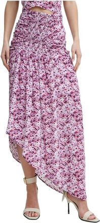 Iro Falda Asim&eacute;trica Floral Fruncida Noseti - Skirts - Mujer - Multicolor - M