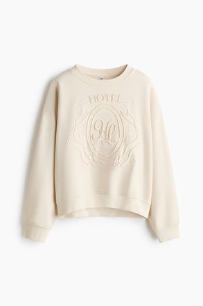 H&M Sweatshirt mit Motiv - Beige
