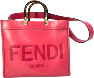 Fendi Pre-owned Leather fendi-bags - Dames - Vintage Shopper - Roze - ONE Size - Leer - Vintage