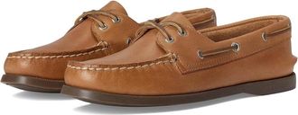 Sperry Top-Sider Authentic Original Women Tan Leather Moc Toe 2 Eye Boat Shoe HTAT1719