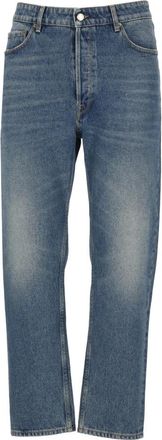 Golden Goose Blauwe katoenen jeans met iconische sterren - Heren - Regular Fit Jeans - Blauw - W31 - Katoen - Jeans
