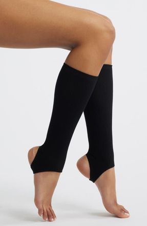 High Heel Jungle Marnie Cotton Blend Rib Stirrup Socks in Black at Nordstrom