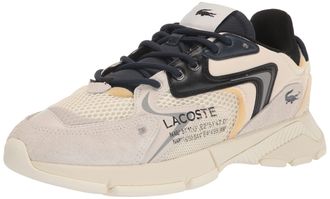 Lacoste Mens L003 Neo Textile Sneakers, Color Off White/Black, Size: 10 UK