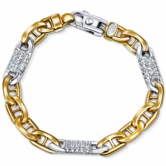 Pompeii3 Mens 14k Gold (39gram) or Platinum (63gram) 8.5mm Diamond Bracelet 9