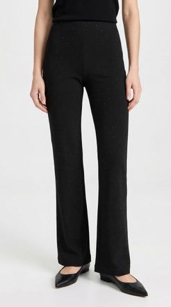 MAC Broeken Stoffhose MAC FLARE, Damen, Gr. 34, L&auml;nge 32, schwarz all diamonds, Jersey, Obermaterial: 65% Viskose, 30% Polyamid, 5% Elasthan, bedruckt, weit kn&ouml;ch