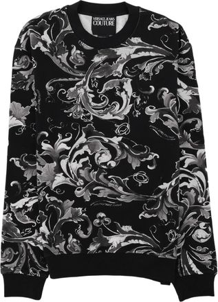 Versace Jeans Couture Baroque-Print Black Cotton Sweatshirt