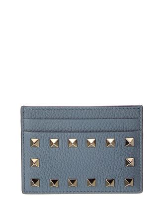 Valentino Rockstud Grainy Leather Card Holder