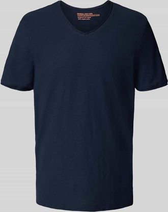 Mc Neal T-Shirt mit V-Ausschnitt in Dunkelblau, Größe L