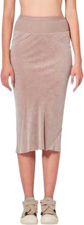 Rick Owens Falda Knee Bias - Skirts - Mujer - Beige - M