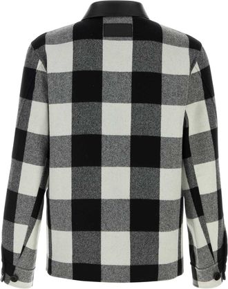 Givenchy Mens Long Overshirt Multicolor Wool Jacket